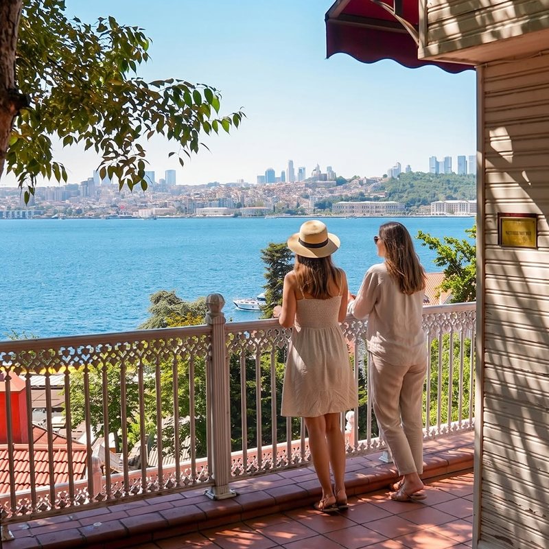 HuQQabaz Garden Köşk Paşalimanı, Boğaz’a bakan teras